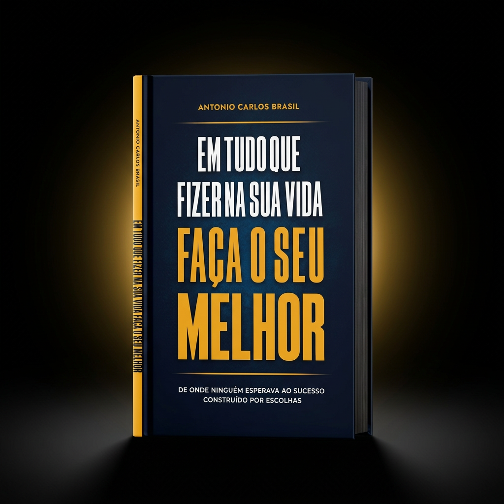 Mockup 3D do livro Em Tudo Que Fizer na Sua Vida, Faça o Seu Melhor